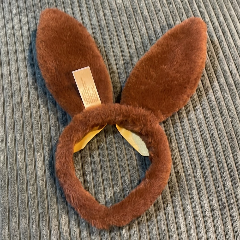 3/$15 Brown Fuzzy Bunny Ears Headband - Picture 3 of 3
